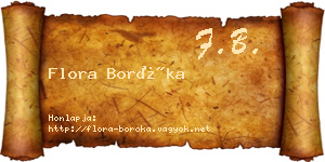 Flora Boróka névjegykártya